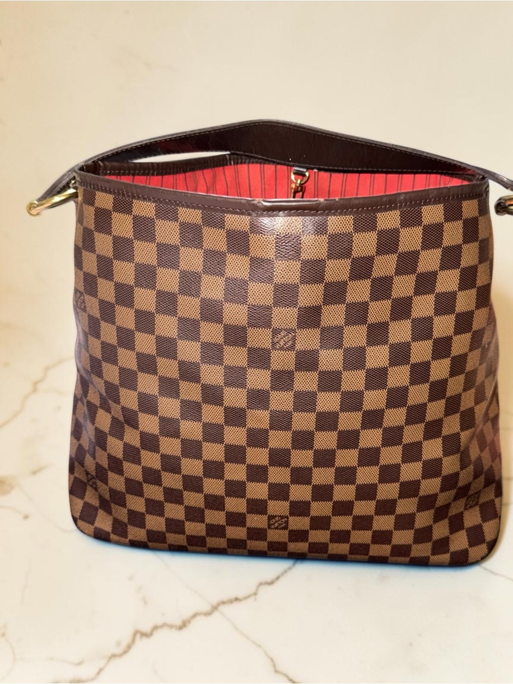 Louis Vuitton Delightful MM NM GUC Damier Ebene Shoulder Hobo Bag N41460 - Picture 9 of 16